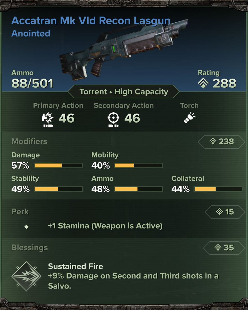 Accatran Mk VId Recon Lasgun Example