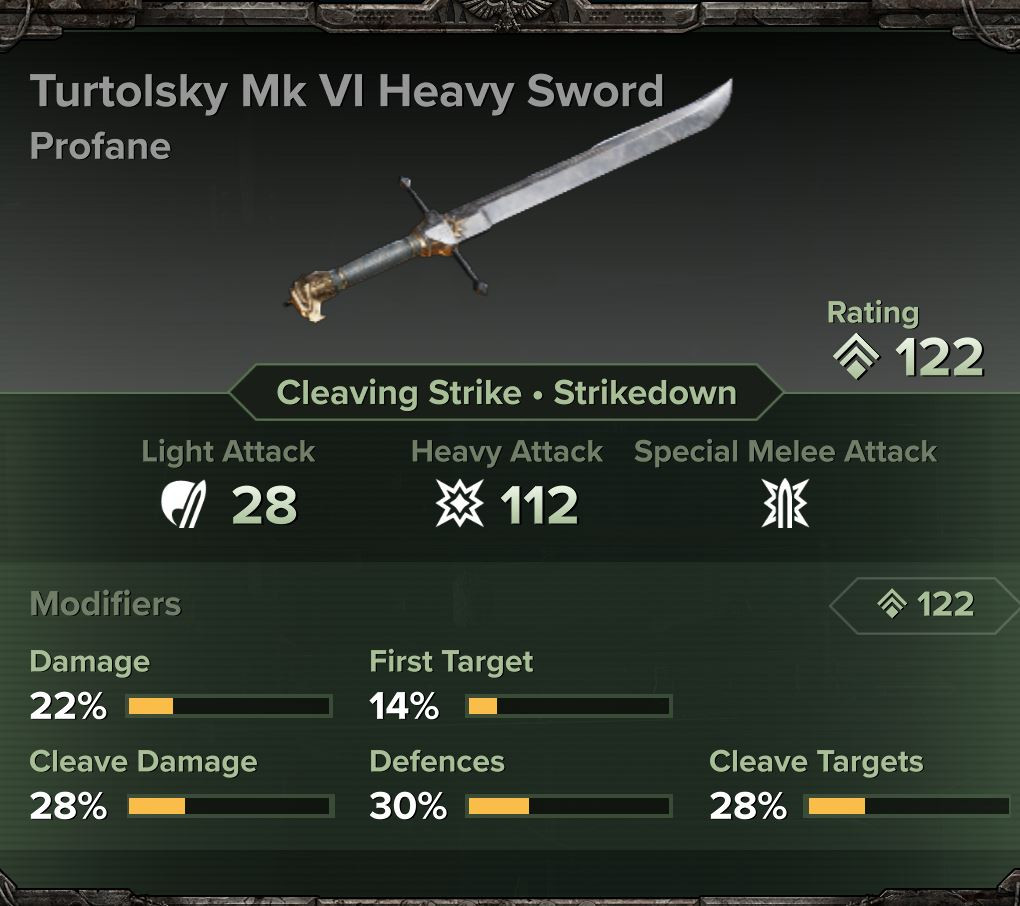 Turtolsky Mk VI Heavy Sword Example