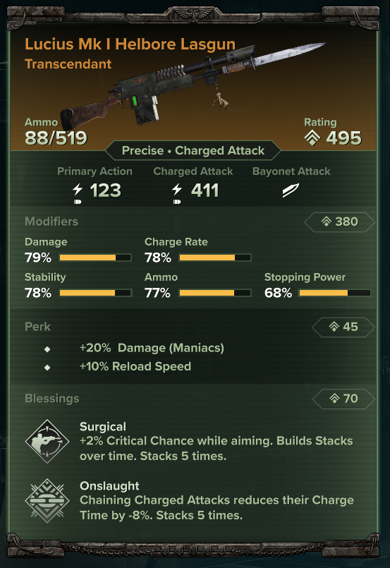 Lucius Mk I Helbore Lasgun Example