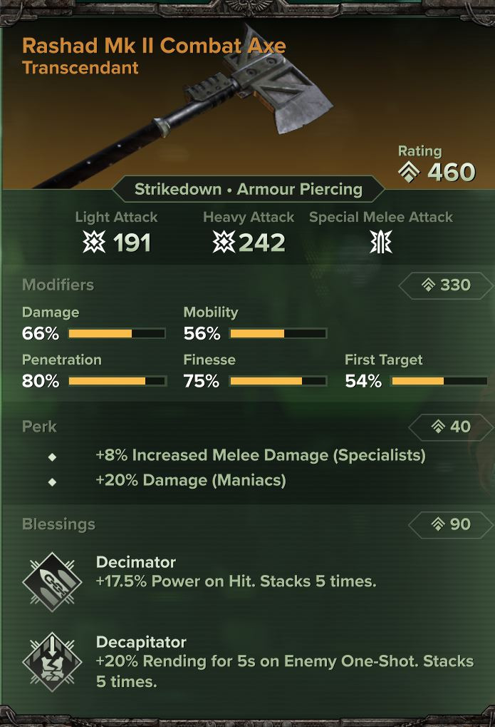 Rashad MK II Combat Axe Example