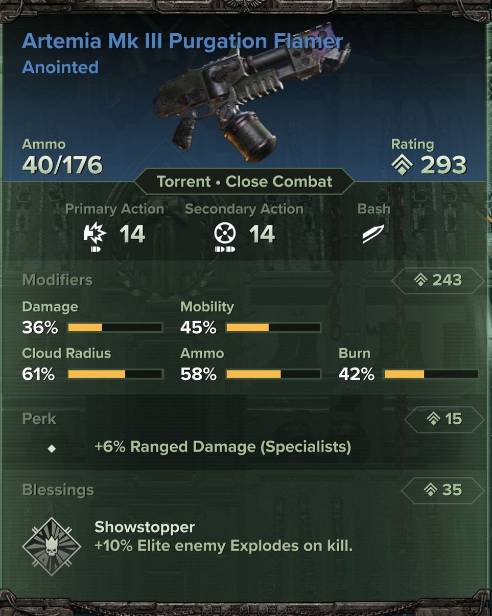 Artemia Mk III Purgation Flamer Example