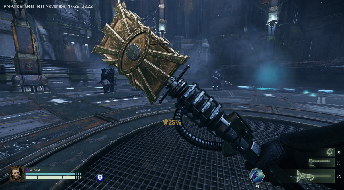 Nomanus Mk VI Surge Force Staff Weapon - Darktide